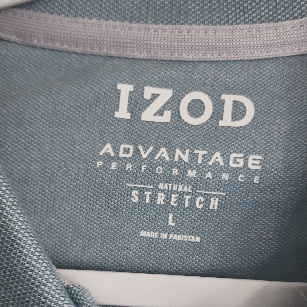 Izod Men's Advantage Performance Stretch Short Sleeve Polo Shirt Size L NWT - Picture 5 of 9